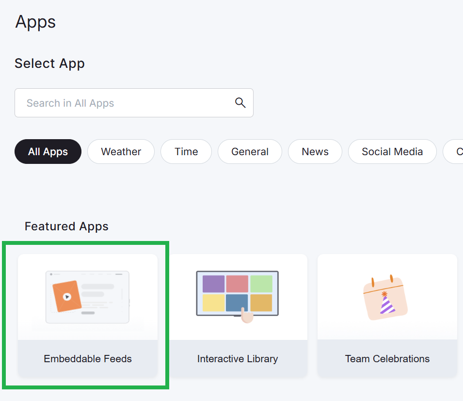 Embeddable Feeds add-on preview with Install button and description of its features
