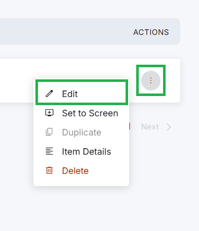 Illustration of the three-dot icon that a platform user can click to edit a Dropbox playlist. 
